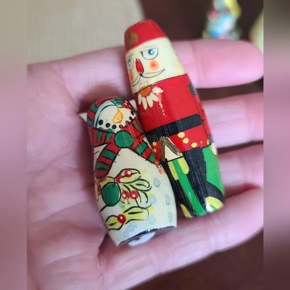 Hand painted vintage Russian collection of Christmas decor - Picture 4 of 11